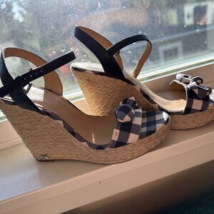 Michael Kors Gingham Wedge Sandals